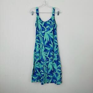 Rainbow Jo Blue And Green Tropical Tank Sundress Women’s Size M